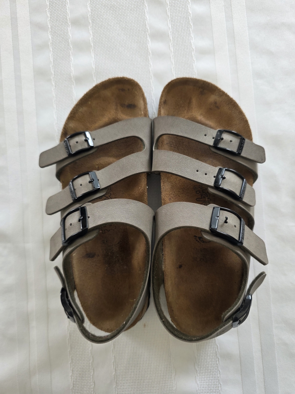 Birkenstock Birki's Three-Strap Top & Back Strap Sandals Taupe Size 38